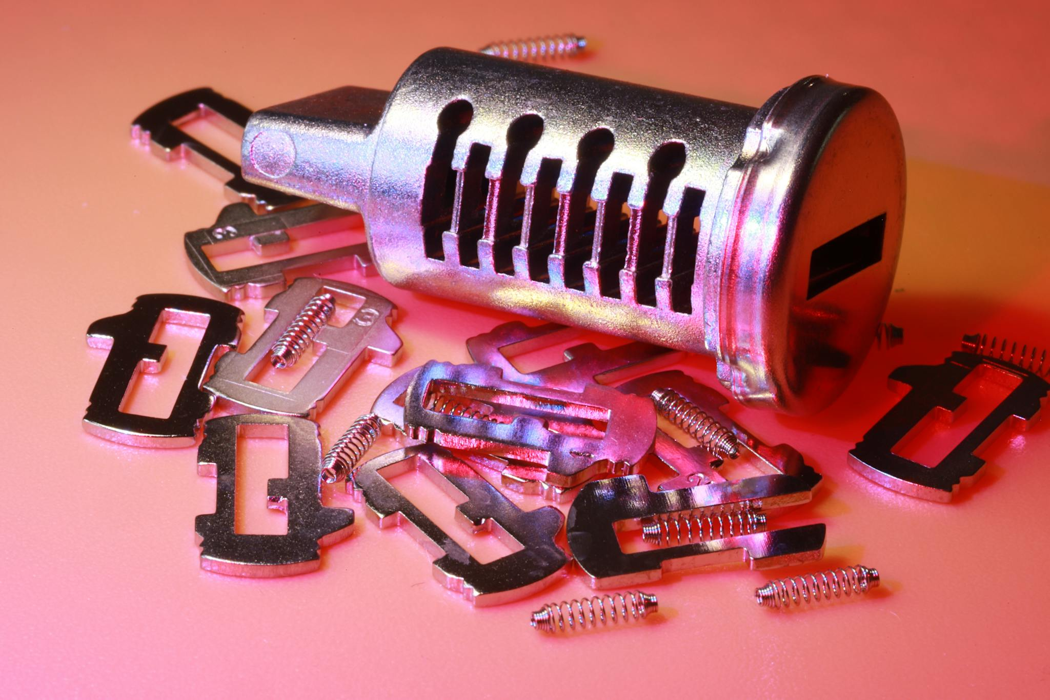 Key cutting machine duplicating house key in Deltona FL